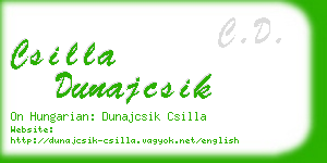 csilla dunajcsik business card